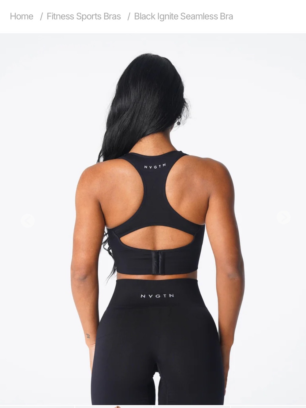 Black Ignite Seamless Bra